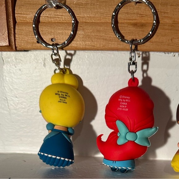 Set of 4 Disney Princess collectible keyrings/keychains. Free gift with purchase - Picture 4 of 5